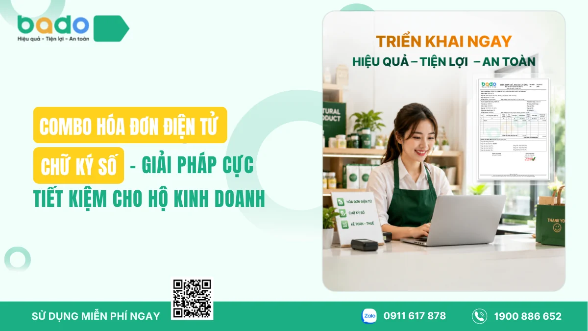 Combo Hóa Đơn Điện Tử Chữ Ký Số - Giải Pháp Cực Tiết Kiệm Cho Hộ Kinh Doanh